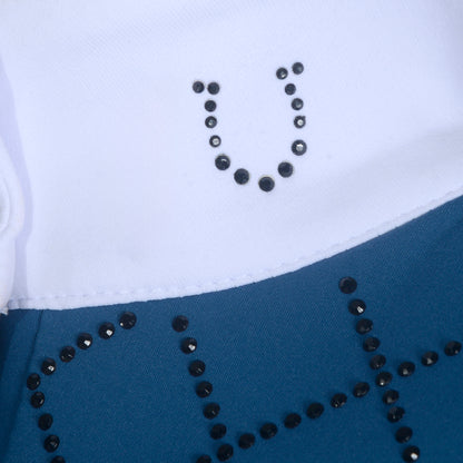 Blusa Prova Hipismo Sense SS Infantil Azul - Lucky_U Riders