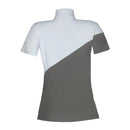 Blusa Prova Hipismo Two Colors SS Branco e Cinza - Lucky_U Riders