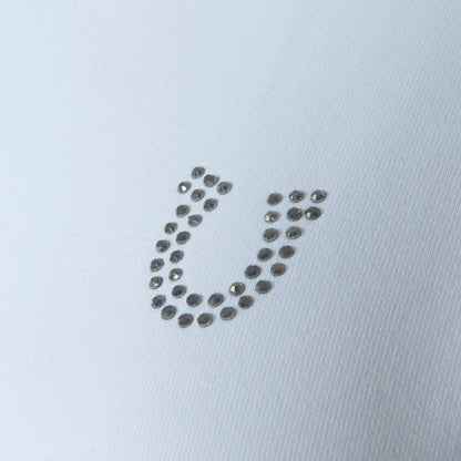 Blusa Prova Hipismo Two Colors SS Branco e Cinza - Lucky_U Riders