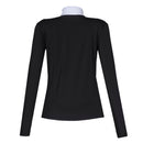 Blusa Prova Hipismo VNeck LS Infantil Preta - Lucky_U Riders