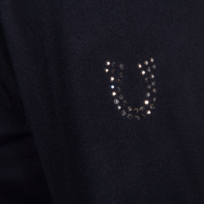 Blusa Prova Hipismo VNeck LS Preta - Lucky_U Riders