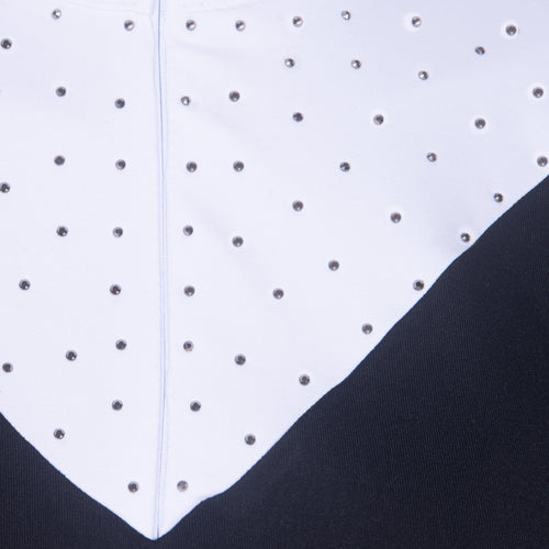 Blusa Prova Hipismo VNeck LS Infantil Preta - Lucky_U Riders