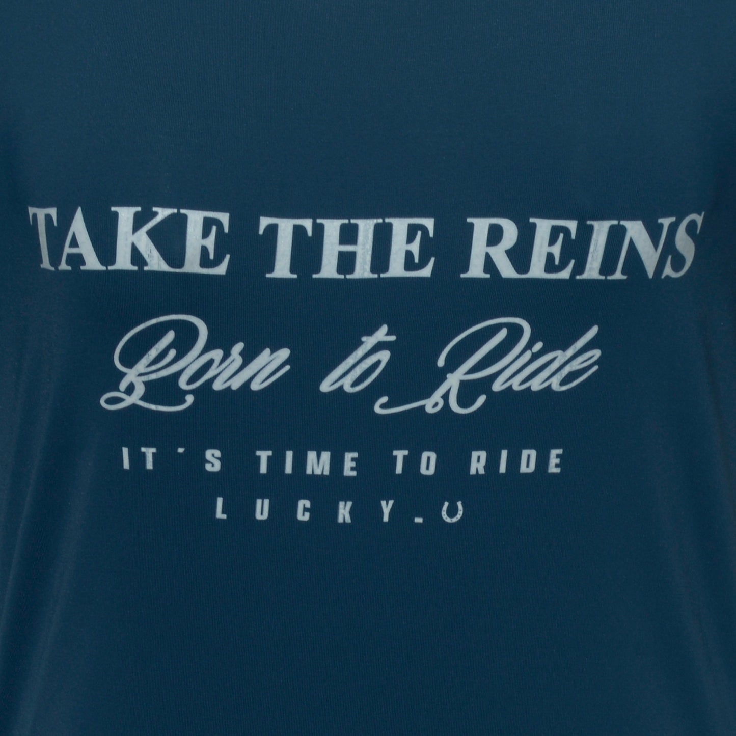 Blusa Treino Hipismo Training Tech Raglan SS Azul Galáxia - Lucky_U Riders