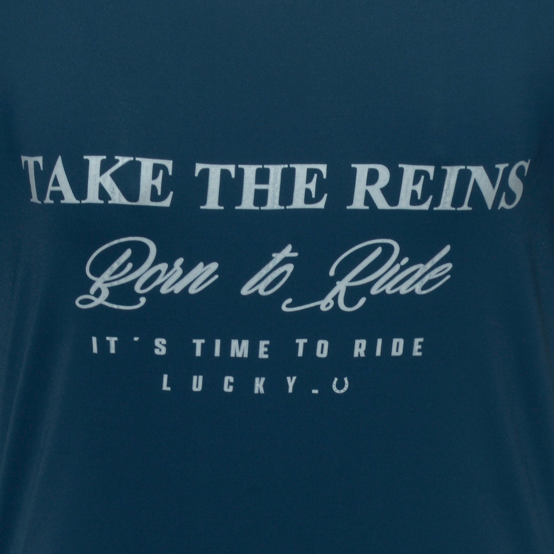 Blusa Treino Hipismo Training Tech Raglan SS Azul Galáxia - Lucky_U Riders