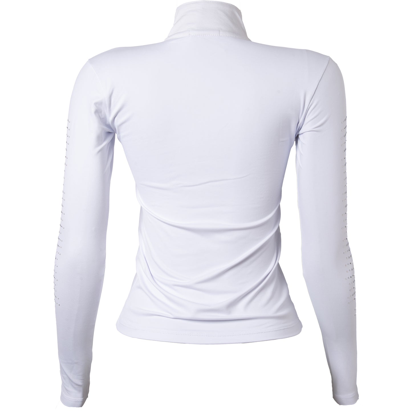Blusa Prova Hipismo Eletro Swarovski LS Branca