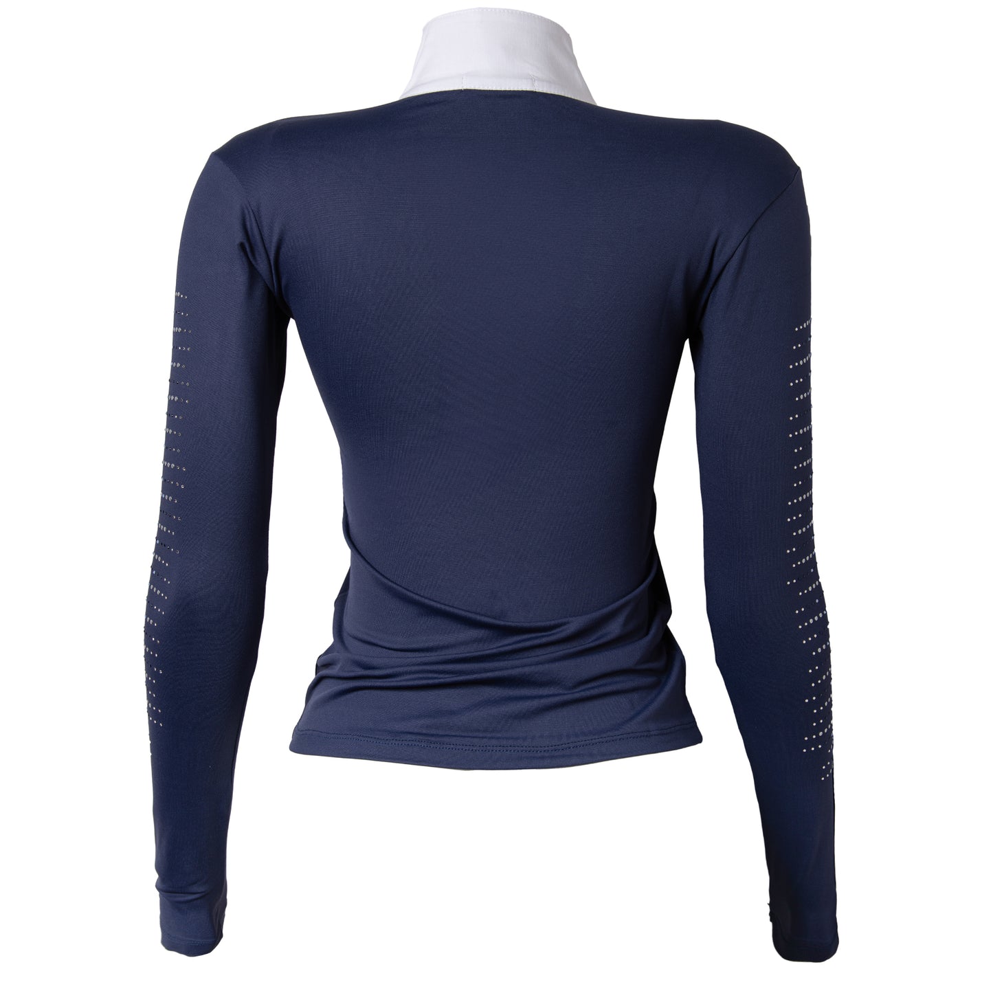 Blusa Prova Hipismo Eletro Swarovski LS Marinho