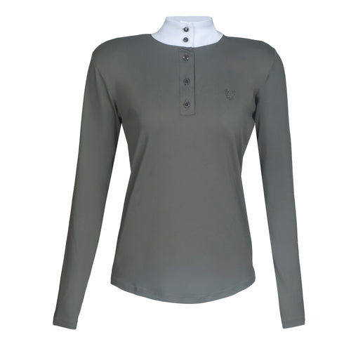 Blusa Prova Hipismo Laser Sleeve LS Carvão