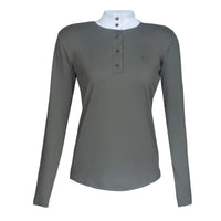 Blusa Prova Hipismo Laser Sleeve LS Infantil Carvão