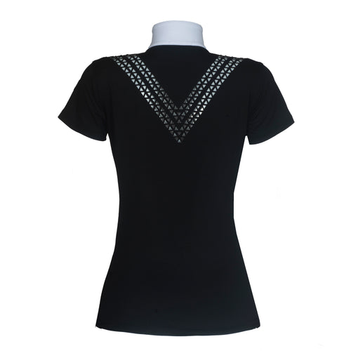 Blusa Prova Hipismo Laser Sleeve SS Preta