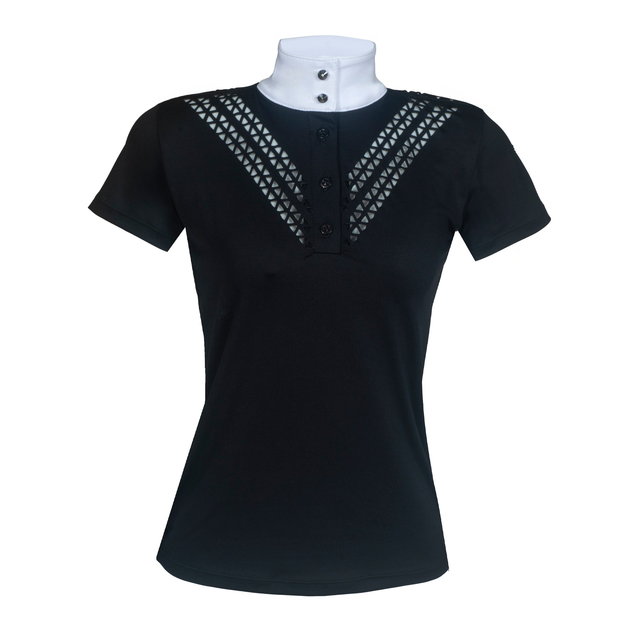 Blusa Prova Hipismo Laser Sleeve SS Preta