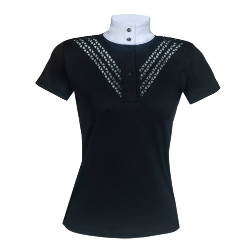 Blusa Prova Hipismo Laser Sleeve SS Preta