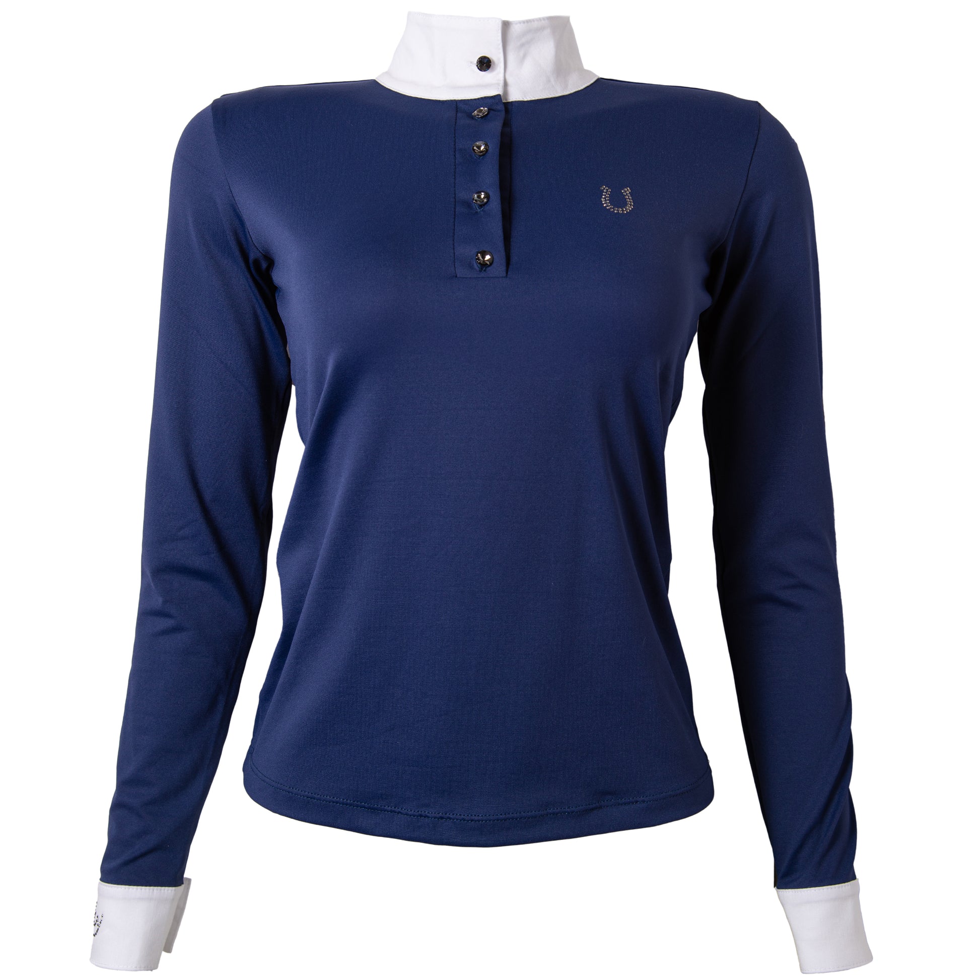 Blusa Prova Hipismo Lucky Classic LS Marinho - Lucky_U Riders