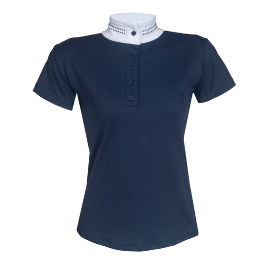 Blusa Prova Hipismo Lucky Shoe SS Marinho - Lucky_U Riders