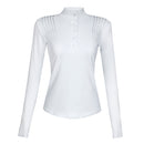 Blusa Prova Hipismo Military Sparkle LS Branca