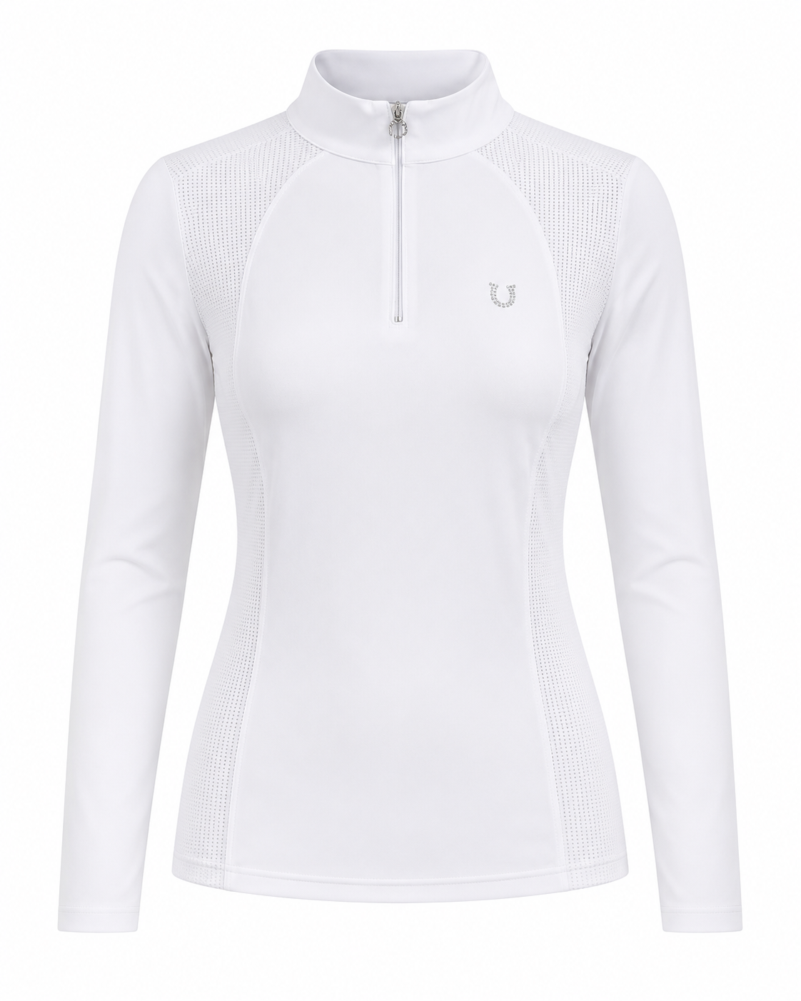 Blusa Prova Hipismo New Basic Jump LS Branca