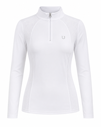 Blusa Prova Hipismo New Basic Jump LS Branca