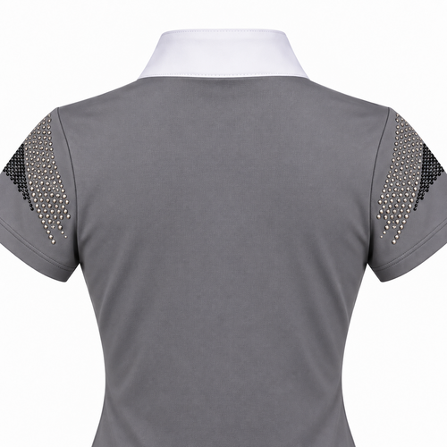 Blusa Prova Hipismo New Shoulder Sparkle Carvão