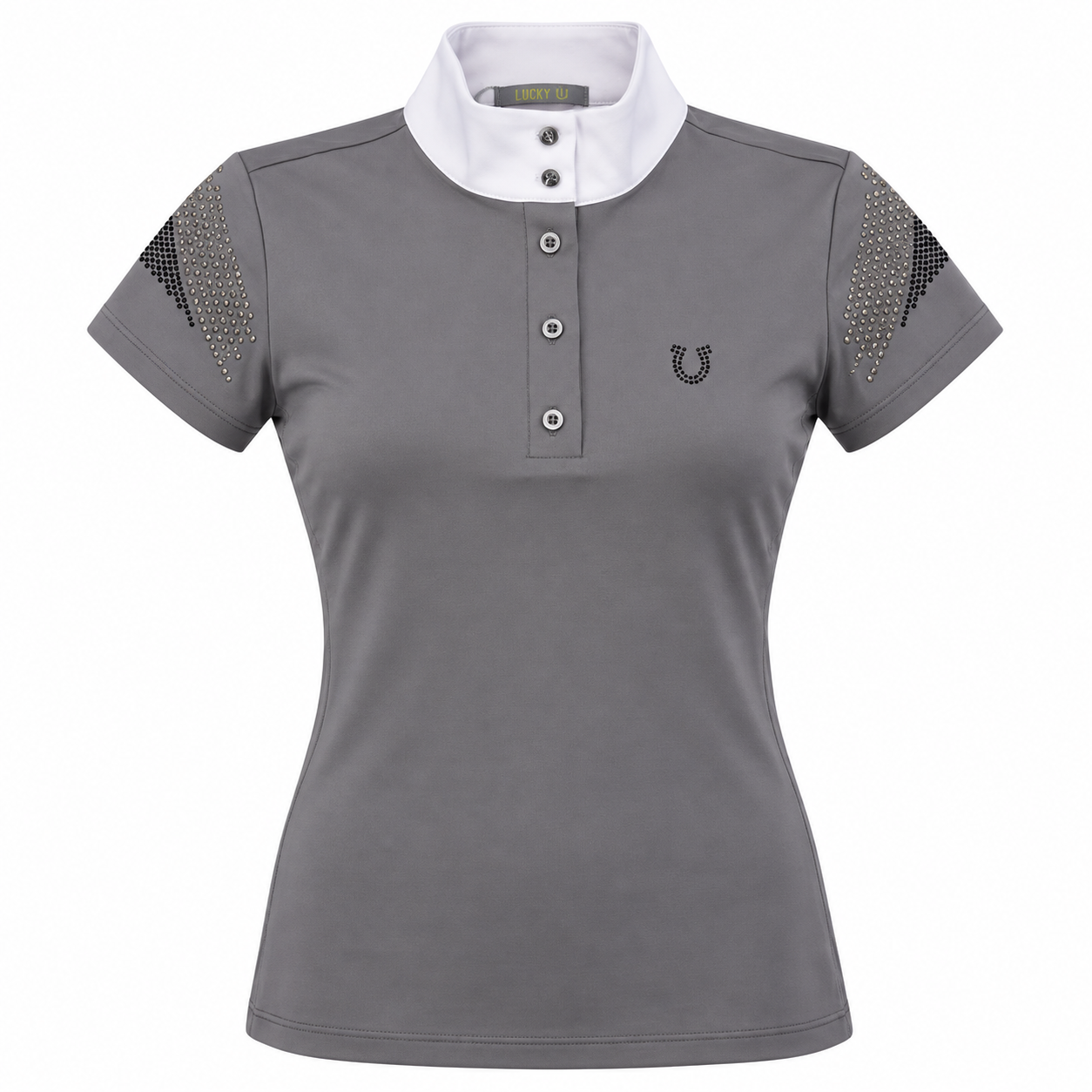 Blusa Prova Hipismo New Shoulder Sparkle Carvão