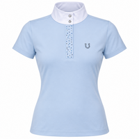 Blusa Prova Hipismo New Vista SS Infantil Celeste