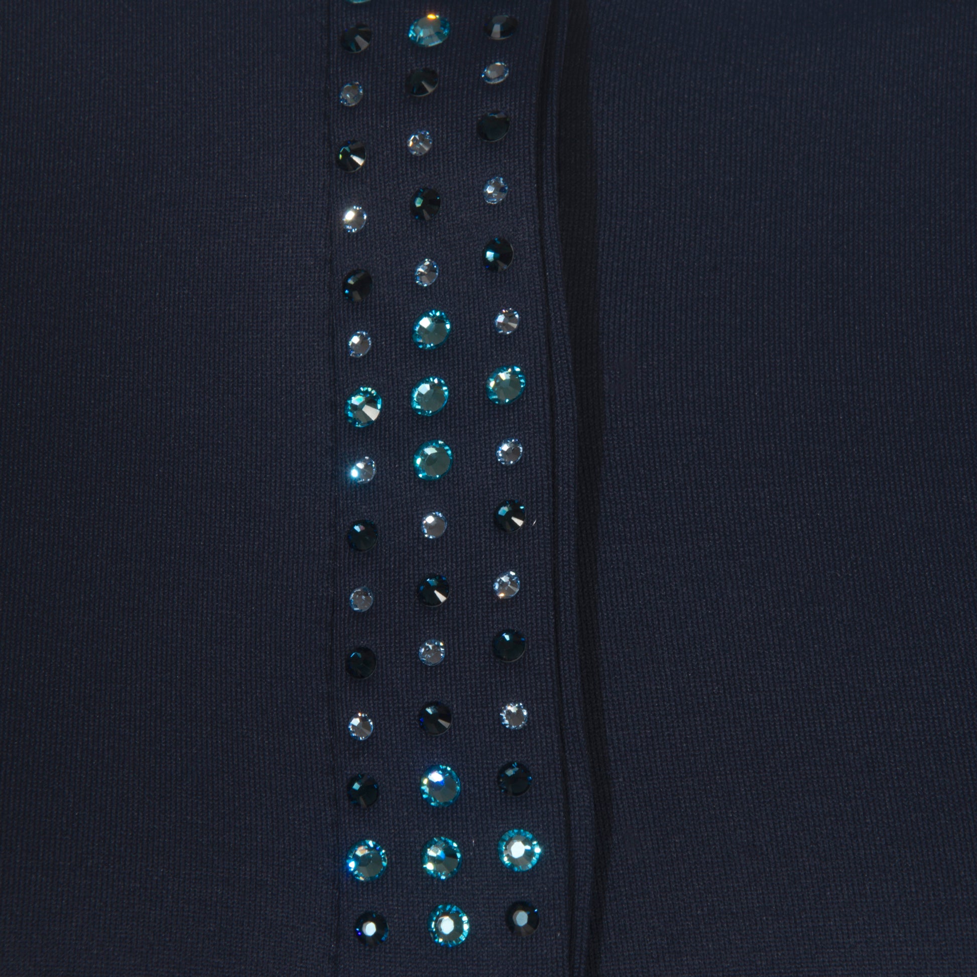 Blusa Prova Hipismo Rainbow Swarovski SS Marinho - Lucky_U Riders