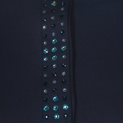 Blusa Prova Hipismo Rainbow Swarovski SS Marinho - Lucky_U Riders