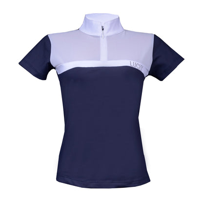 Blusa Prova Hipismo Shadow Infantil Marinho - Lucky_U Riders