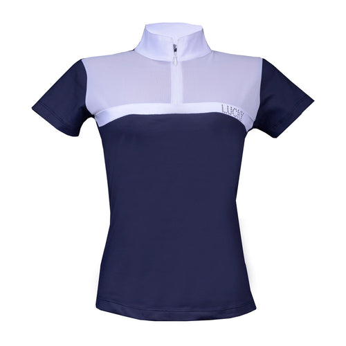 Blusa Prova Hipismo Shadow Infantil Marinho - Lucky_U Riders