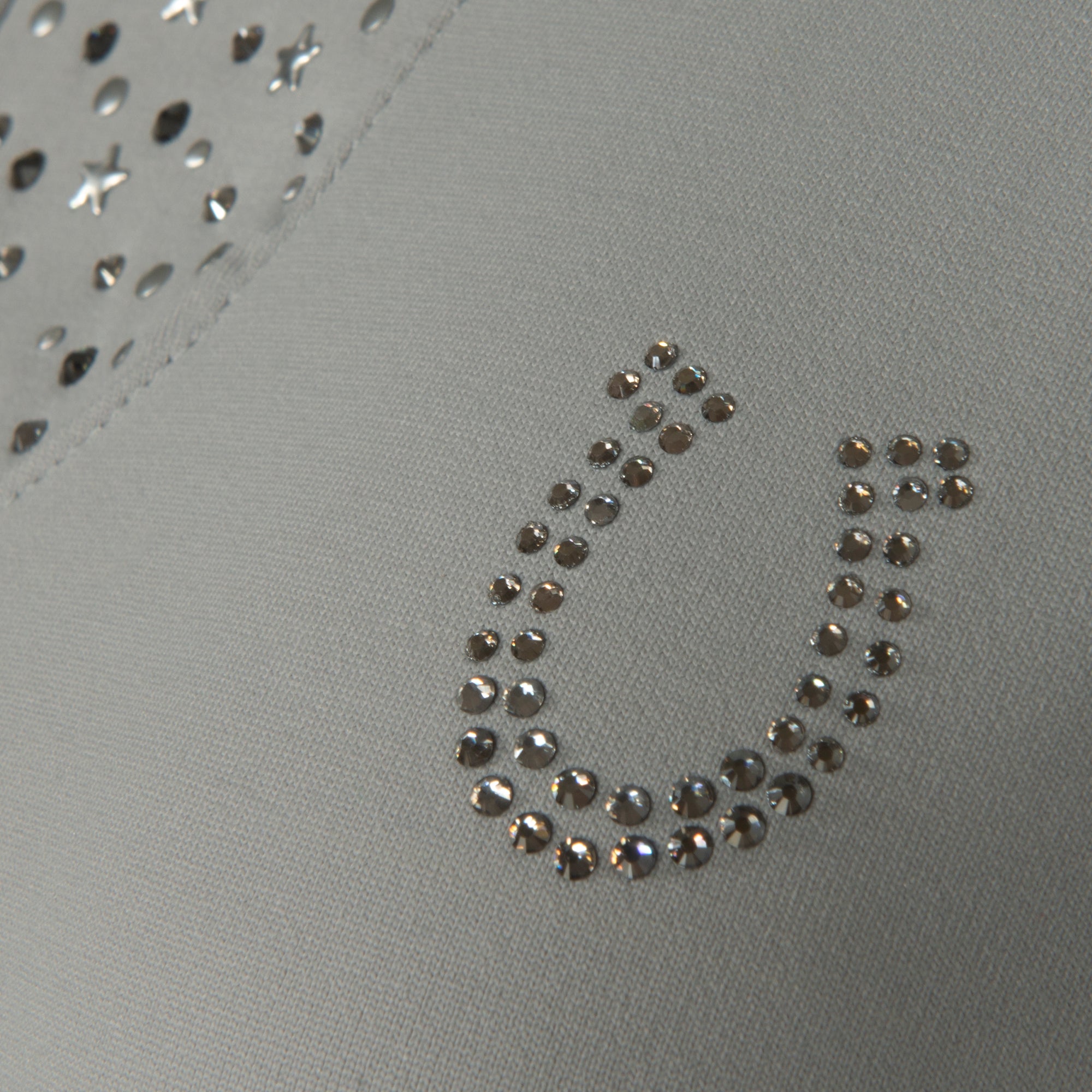 Blusa Prova Hipismo Sparkle Swarovski SS Platina - Lucky_U Riders