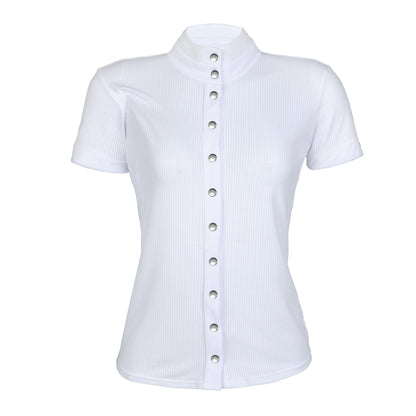 Blusa Prova Hipismo Sport Air SS Branca - Lucky_U Riders