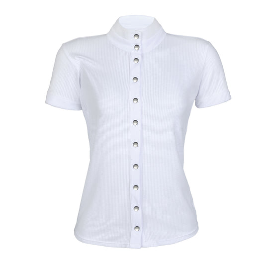 Blusa Prova Hipismo Sport Air SS Infantil Branca - Lucky_U Riders