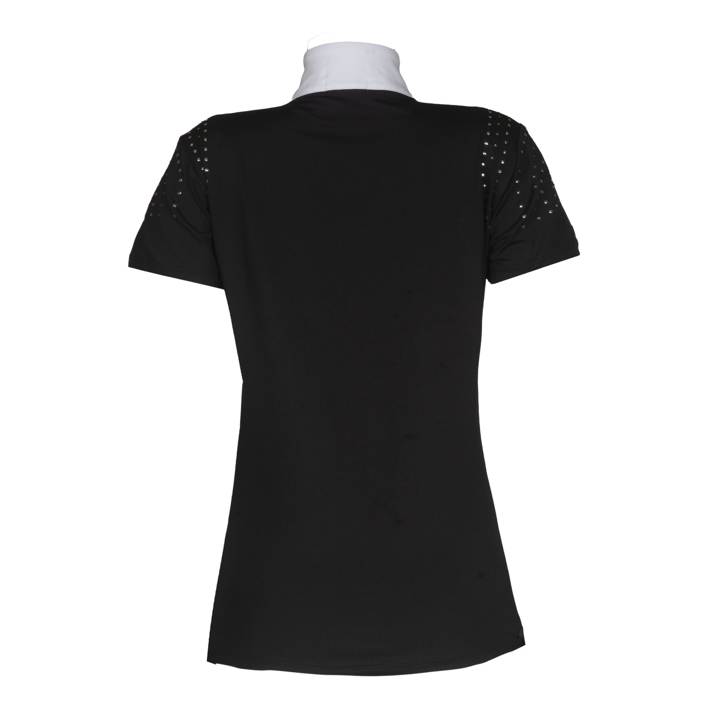 Blusa Prova Hipismo Sunshine Swarovski SS Preta - Lucky_U Riders