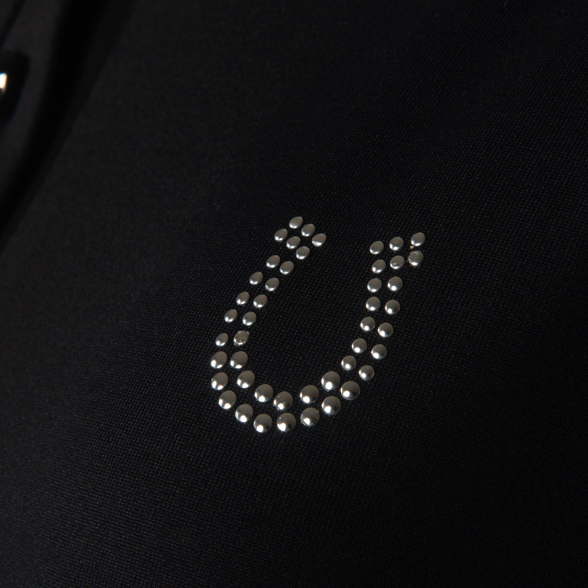 Blusa Prova Hipismo Sunshine Swarovski SS Preta - Lucky_U Riders