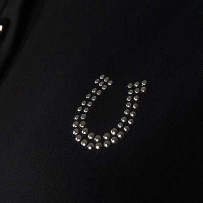 Blusa Prova Hipismo Sunshine Swarovski SS Preta - Lucky_U Riders