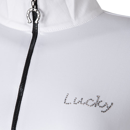 Blusa Prova Hipismo Technique LS Infantil Branca