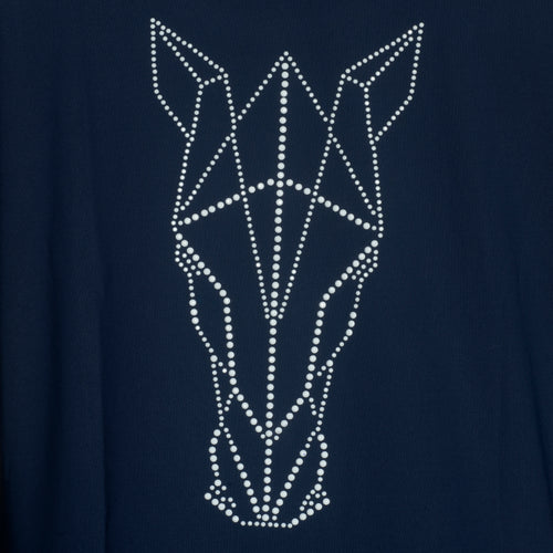 Blusa Treino Hipismo Training Tech Cavalo 3D LS Marinho