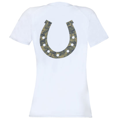 Blusa Treino Hipismo Training Tech Raglan SS Branca - Lucky_U Riders