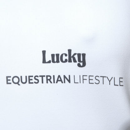 Blusa Treino Hipismo Training Tech Raglan SS Branca - Lucky_U Riders