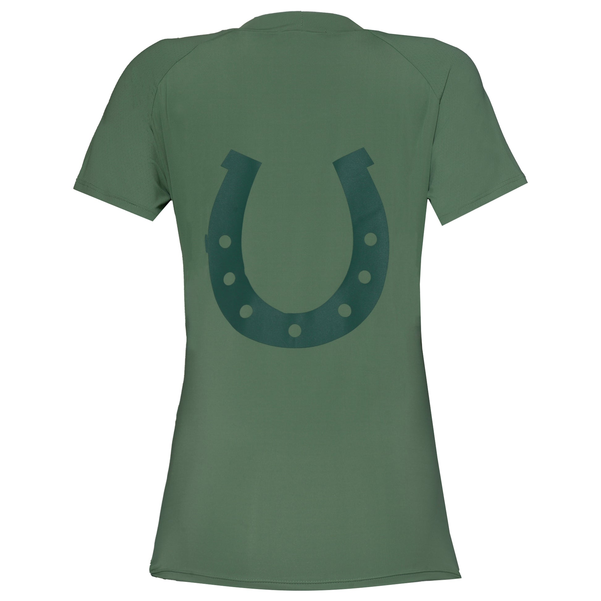 Blusa Treino Hipismo Training Tech Raglan SS Infantil Verde Alecrim - Lucky_U Riders