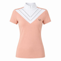 Blusa Prova Hipismo V-Shine SS Infantil Rosa