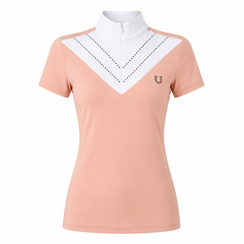 Blusa Prova Hipismo V-Shine SS Infantil Rosa