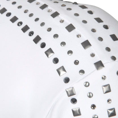 Blusa Prova Hipismo Waterfall Swarovski LS Branca - Lucky_U Riders