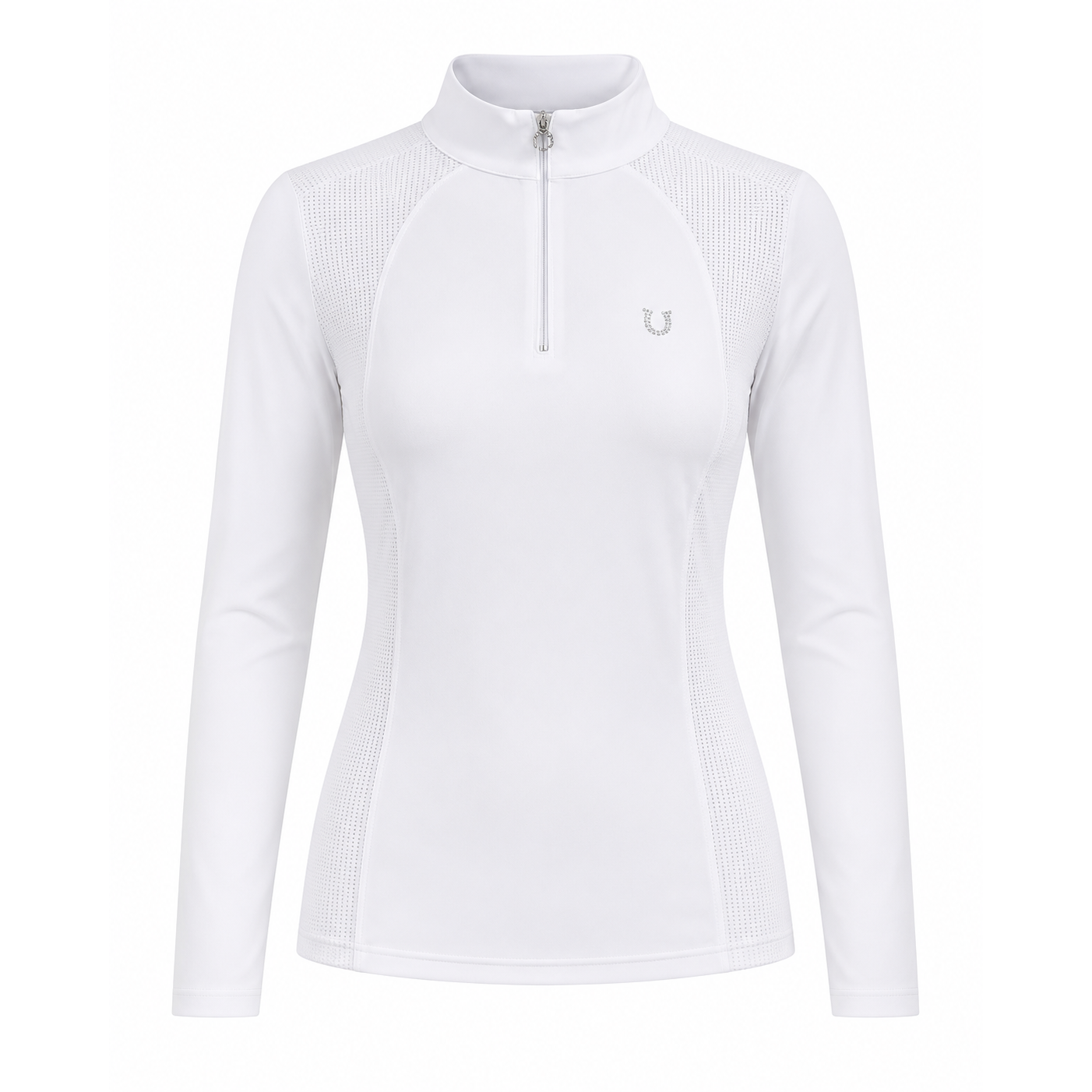 Blusa Prova Hipismo New Basic Jump LS Branca