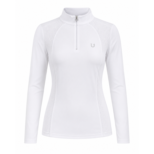 Blusa Prova Hipismo New Basic Jump LS Branca