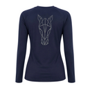 Blusa Treino Hipismo Training Tech Cavalo 3D LS Infantil Marinho