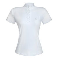 Blusa Prova Hipismo Choker SS Infantil Branca