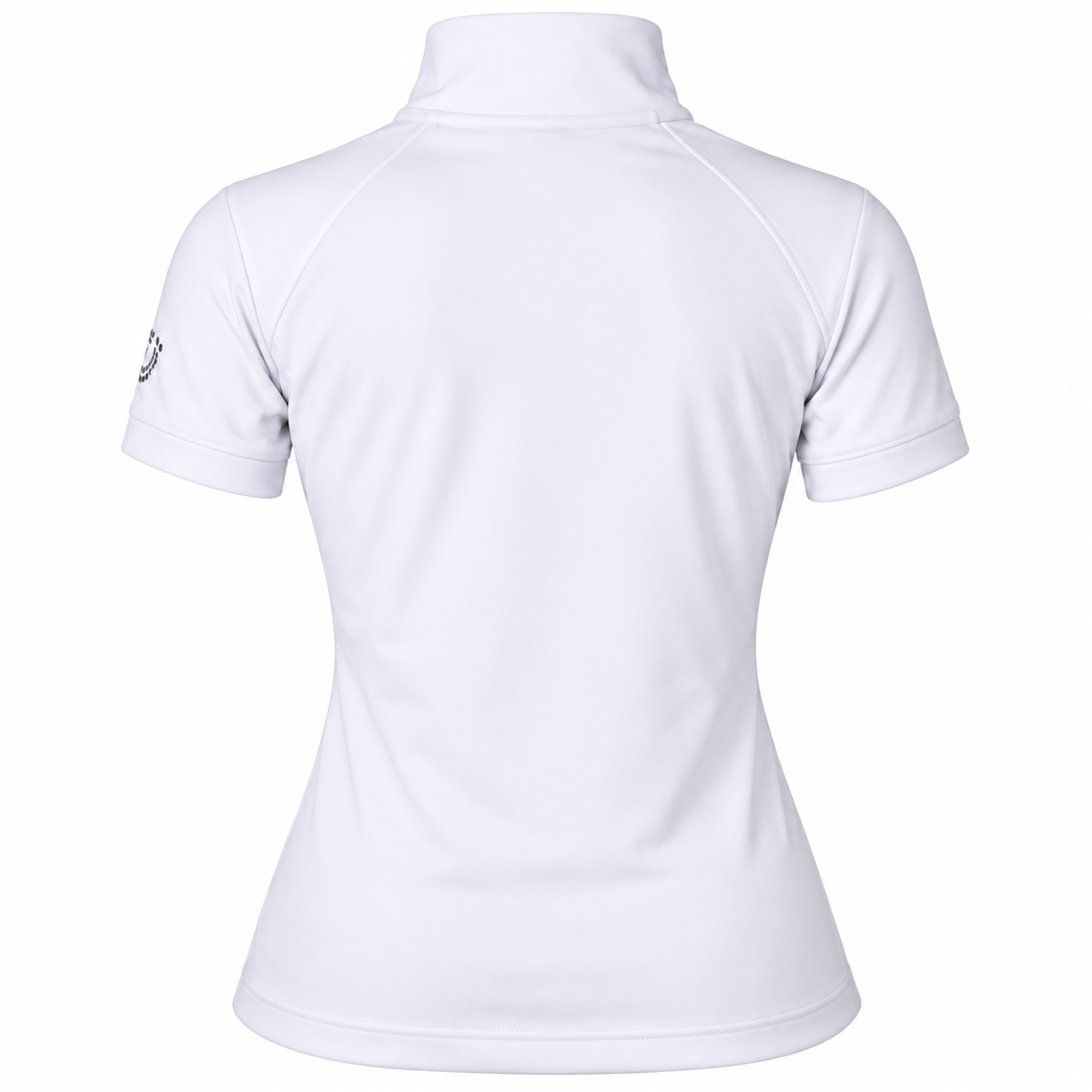 Blusa Prova Hipismo Fireworks SS Swarovski Infantil Branca