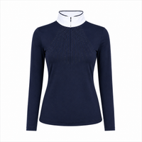 Blusa Prova Hipismo Lucky Shine LS Infantil Marinho