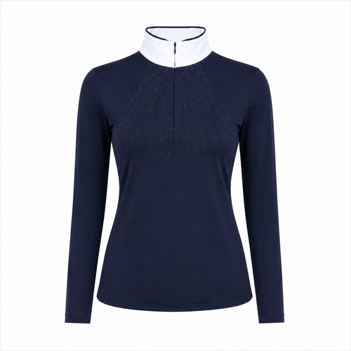 Blusa Prova Hipismo Lucky Shine LS Infantil Marinho