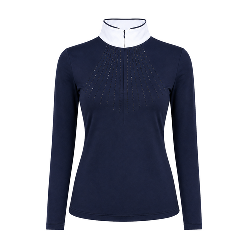 Blusa Prova Hipismo Lucky Shine LS Infantil Marinho