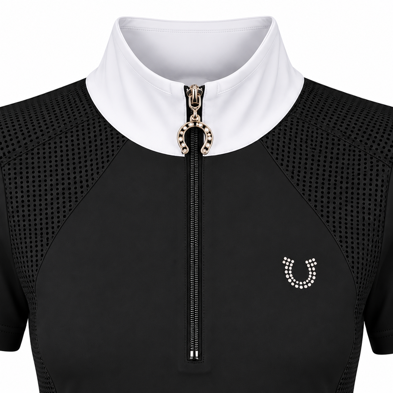 Blusa Prova Hipismo New Basic Jump SS Preta